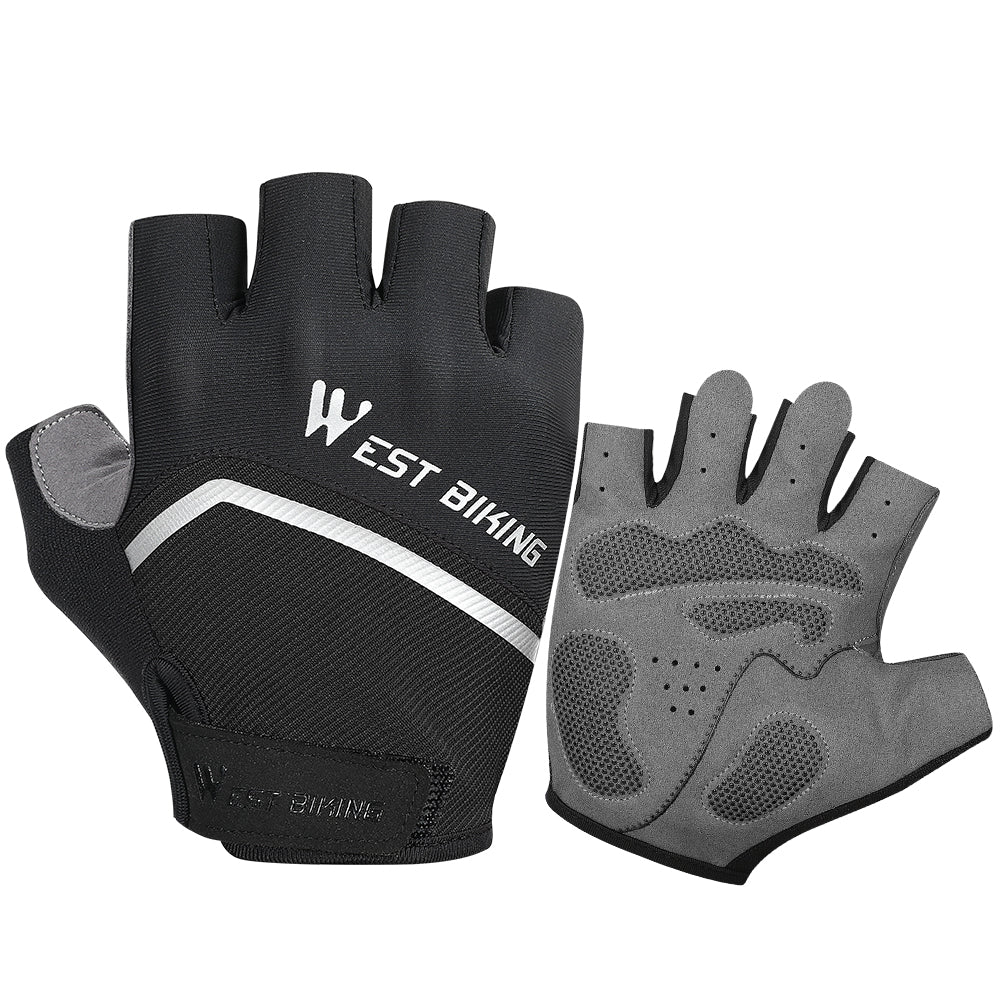 LANKELEISI multi-functional riding gloves with padded palms and adjustable straps, designed for cycling and outdoor activities.