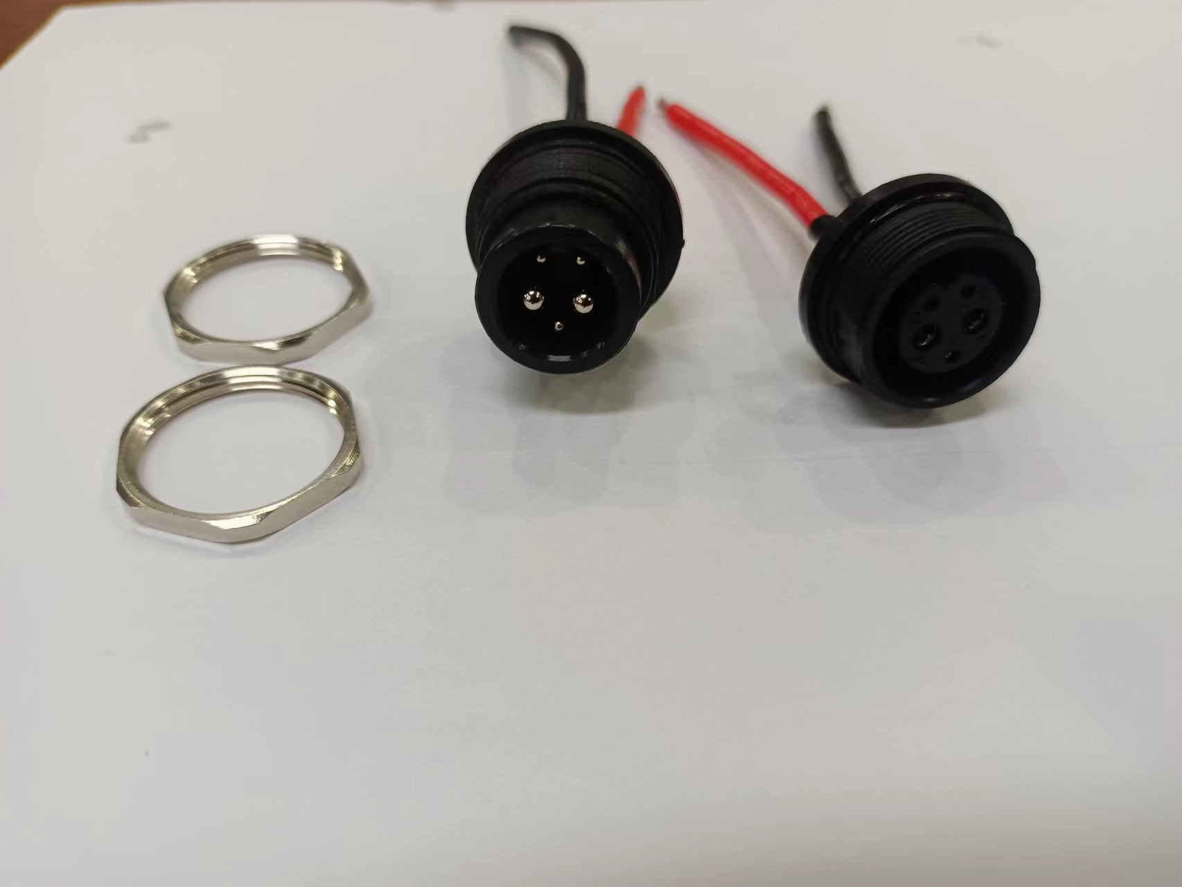 Lankeleisi electric bike battery discharge port showing connection point for charging or battery replacement.