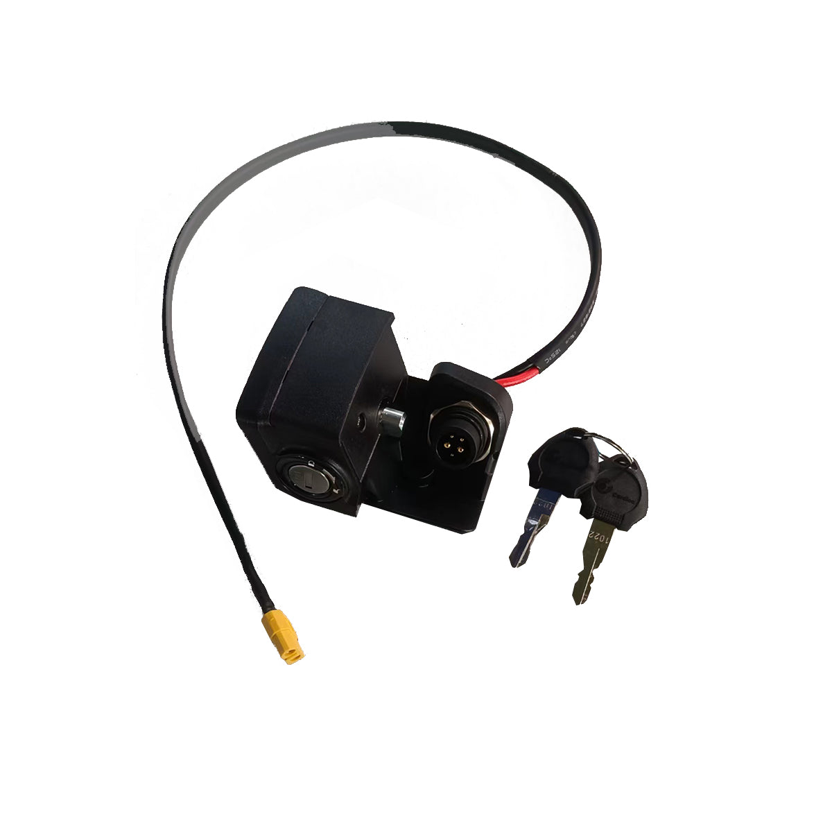 Lankeleisi electric bike battery top cover with lock and key, designed for secure protection of the battery compartment.