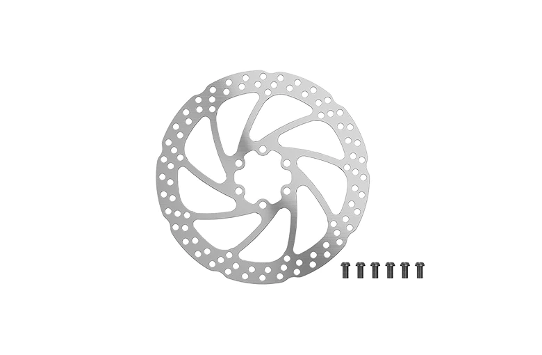 Lankeleisi electric bike disc brake rotor showing metal disc with vented design for efficient braking performance
