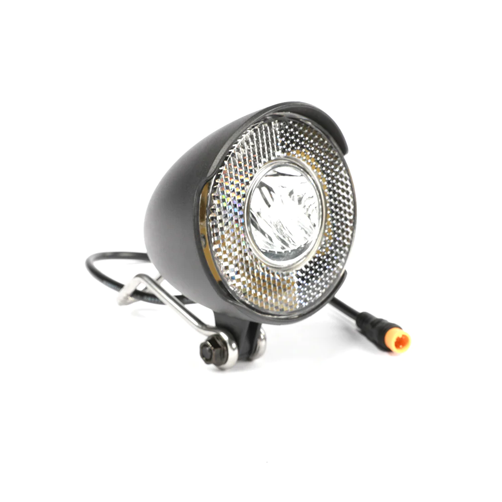 Front light with horn for Lankeleisi electric bike, durable LED headlight and horn combo for enhanced visibility and safety.