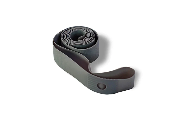 EU-LANKELEISI electric bike tire liner showing protective strip inside the tire for puncture prevention.