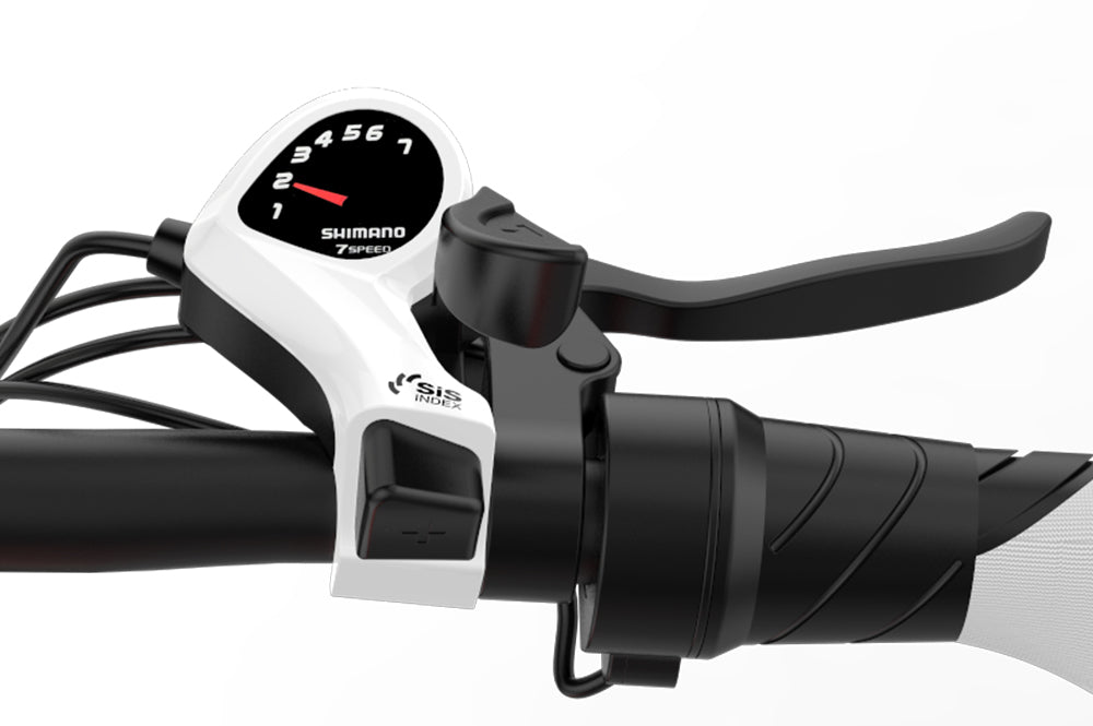 Lankeleisi bikes ebike gear speed shifter control thumb dials for easy gear shifting on electric bicycles.