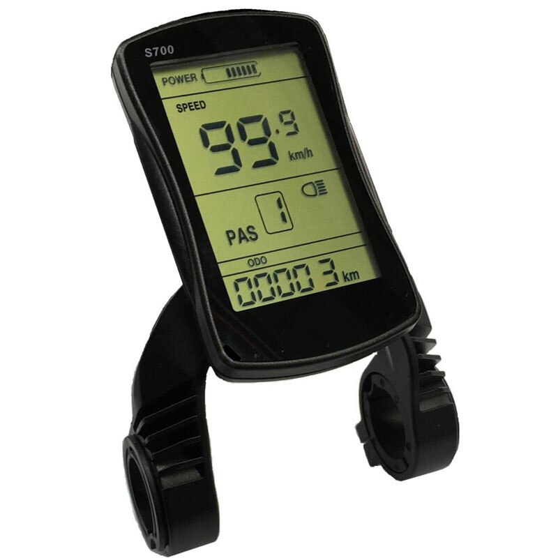 LANKELEISI S700/S866/S600 multifunctional LCD display accessory for electric bike, showing digital readout and control buttons.