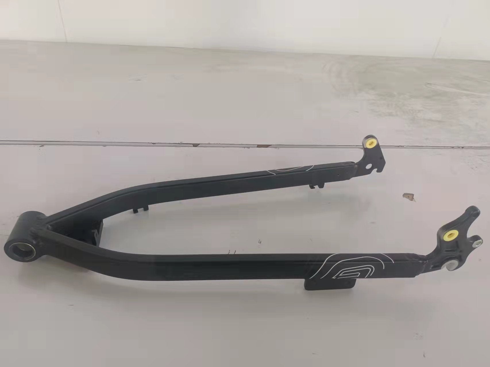 Lankeleisi e-bike rear wheel frame part showing metal frame component with bolt holes for bicycle rear assembly.