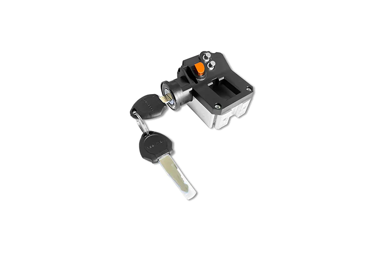 Lankeleisi electric bike battery lock with keys, secure locking mechanism for electric bicycle batteries.
