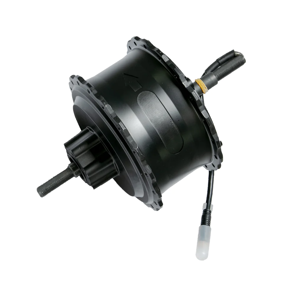 Electric bike motor compatible with LANKELEISI bikes, U U BIKE Store brand, showing the compact motor unit for e-bike enhancement.
