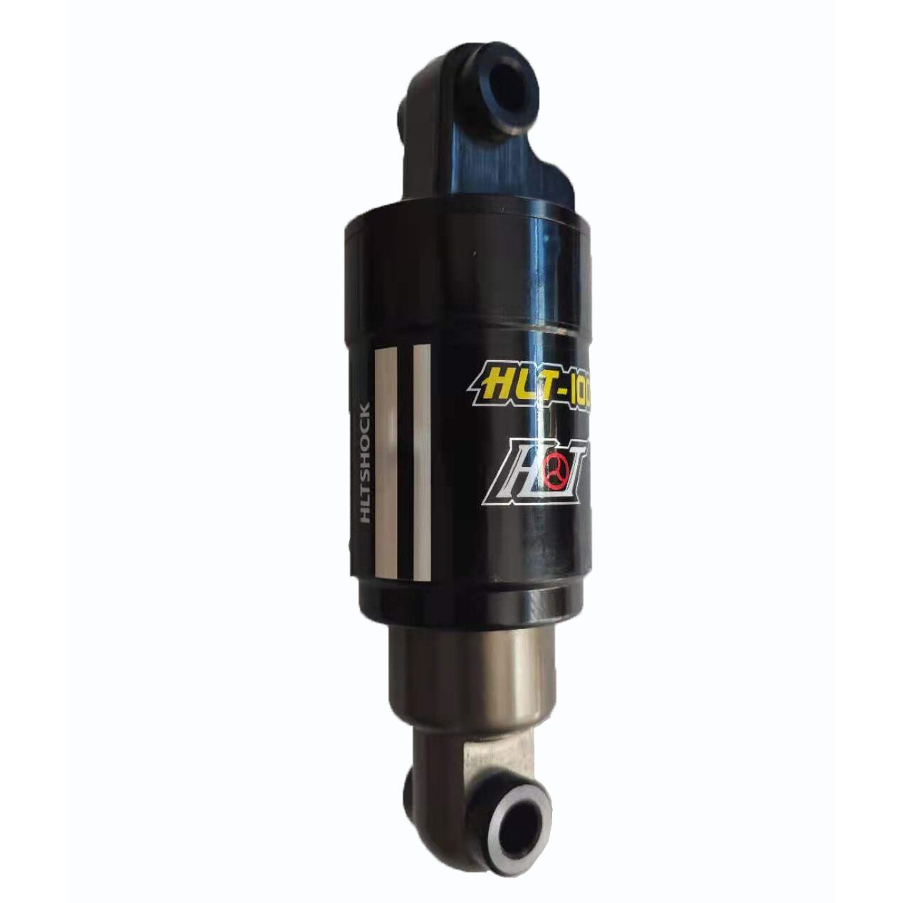 Lankeleisi bikes X3000Plus e-bike rear suspension shock absorber showing durable metal construction and mounting hardware.
