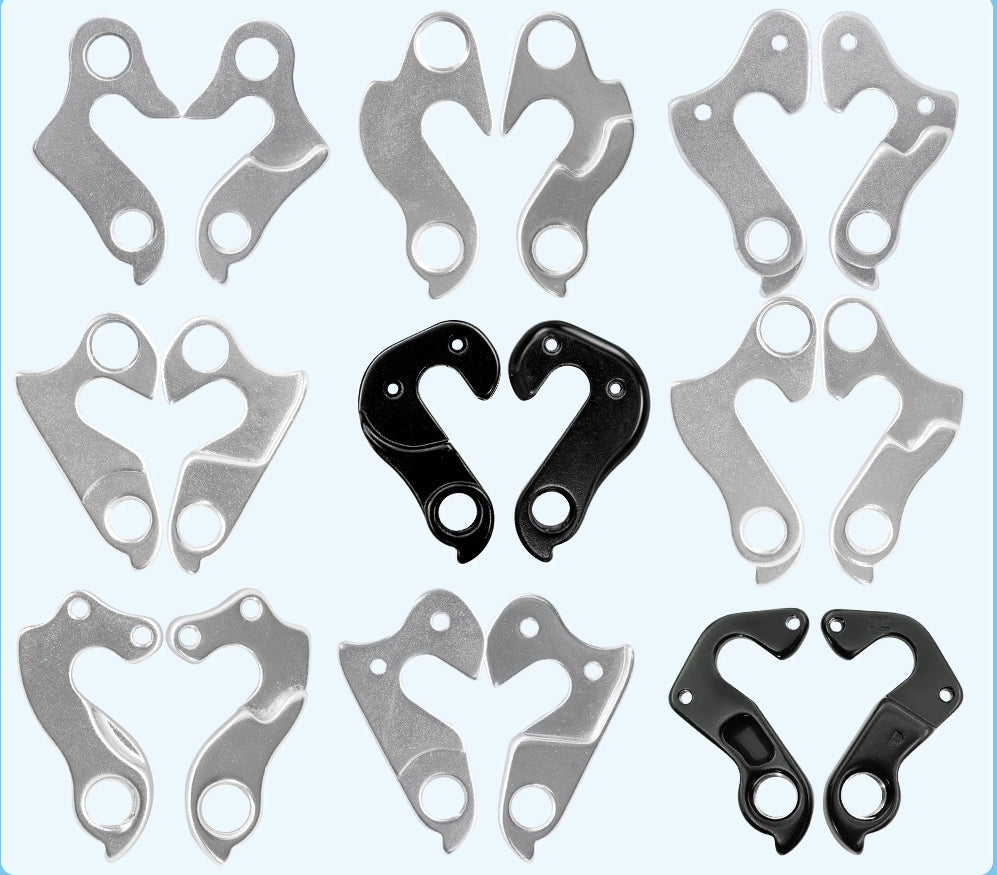 Lankeleisi-bikes bicycle rear derailleur tail hook attached to bike frame, showcasing durable metal construction and precise fit.